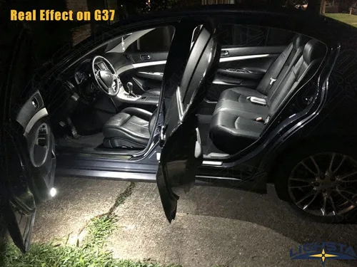 Vista 3 de Paquete de 12 luces LED blancas superbrillantes para interiores Infiniti G35 G37 Sedan 2007 2008 2009 2010 2011 2012 2013 2014 + luces de matrícula