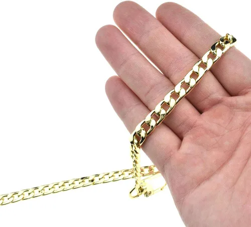 Vista 28 de HAHIYO Mini Pochette - Correa de cadena delgada y ancha de 0.276 in para LV de longitud de 7.9 pulgadas de grosor, oro amarillo brillante