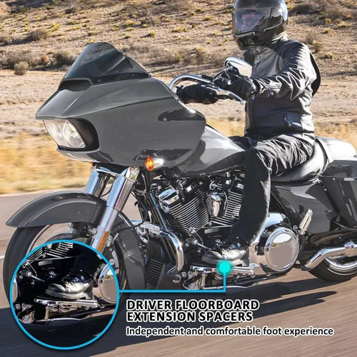 Vista 4 de Wsays Espaciadores de extensión de suelo de 1 pulgada, kit de extensores de suelo compatible con Harley Touring Electra Street Road Glide Road King