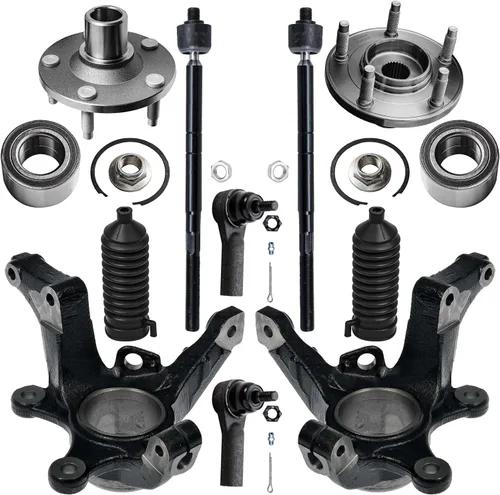Vista 175 de Detroit Axle - Kit de 4 piezas de manguetas de dirección para Honda Civic 2006-2011, 2 manguetas de dirección delanteras y bujes de ruedas