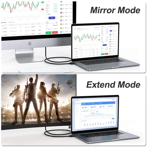 Vista 6 de SHULIANCABLE Cable DisplayPort a VGA, Adaptador DisplayPort a VGA DP a VGA Cable Macho a Macho Chapado en Oro para Computadora, Laptop, PC, Monitor