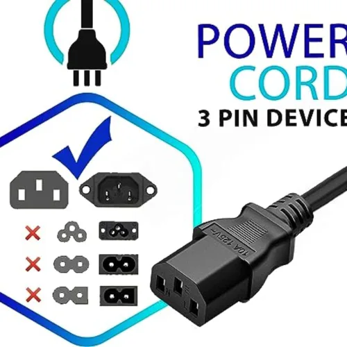 Vista 3 de AC Power Cord Cable for Power Cooker Electric Pressure Cooker PC-WAL1 Lead