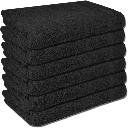 Vista 13 de Paquete de 12 toallas de salón de lujo, 100% algodón hilado en anillo, cómodas, no decoloradas, altamente absorbentes, (25 x 15), toalla