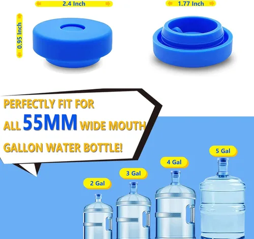 Vista 5 de 3 paquetes de tapas para jarra de agua de 5 galones, tapas reutilizables de 5 galones para jarras de agua, tapas de botella de agua de repuesto