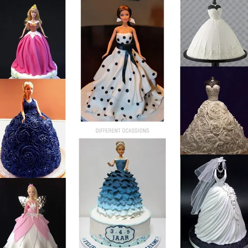 Vista 2 de FETESUR Vestido de princesa, molde para tartas de muñeca de aleación de aluminio, molde para hornear pasteles para cumpleaños y aniversario