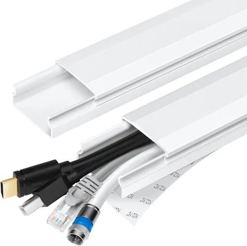 Vista 14 de Funda para cable de 62.8" para pared, cubierta de cable beige para pared, kit de cubierta de cable pintabla para pared, ocultadores de cable