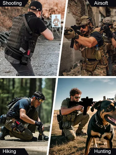 Vista 6 de OneTigris Gun Holster Right Handed Nylon Pistol Holster for Most Compact Medium Full Size Pistol 1911/17/19/20/21/45 M&P Shield 9mm with Under