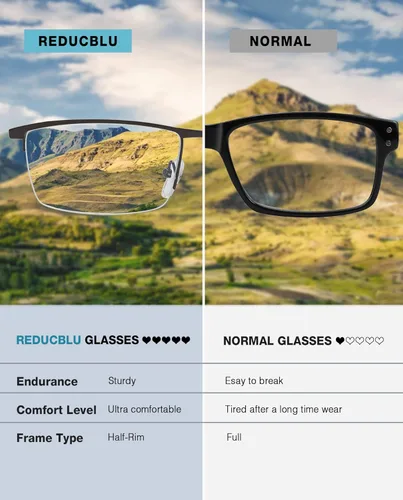 Vista 4 de Gafas de lectura de metal para hombre, paquete de 3 lectores de media llanta +0.50