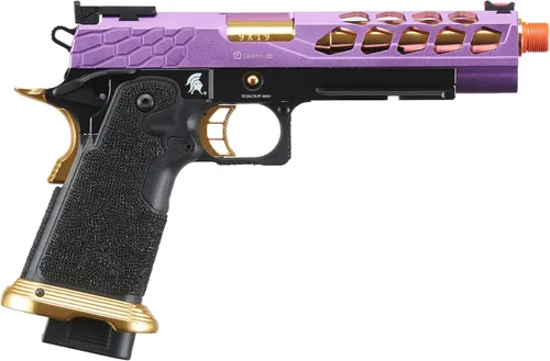 Vista 13 de Lancer Tactical - Pistola de airsoft STRYK Hi-Capa 5.1/4.3 de metal completo con retroceso de gas 330 FPS