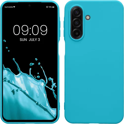 Vista 75 de kwmobile Funda compatible con Samsung Galaxy A12 - Funda protectora de silicona TPU suave y delgada - Verde oscuro mate