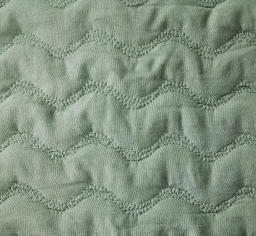 Vista 6 de Chezmoi Collection Destiny - Juego de edredón de 3 piezas, tamaño King, color salvia - Juego de colcha acolchada ligera de microfibra suave lavada a