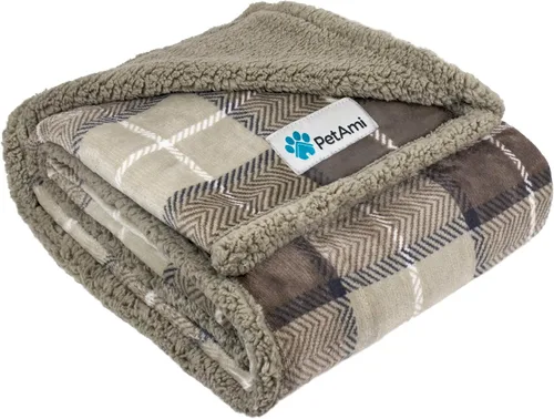 Vista 12 de PetAmi Manta para Perros Pequeños y Medianos, Manta de Cama para Mascotas Gato Cachorro Gatito, Funda de Vellón para Muebles Protector de Sofá