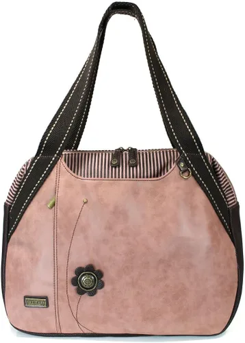 Vista 5 de Chala Bolsos polvo Rose hombro bolso bolsa Bolsa con perro llaveroCoin Purse, L