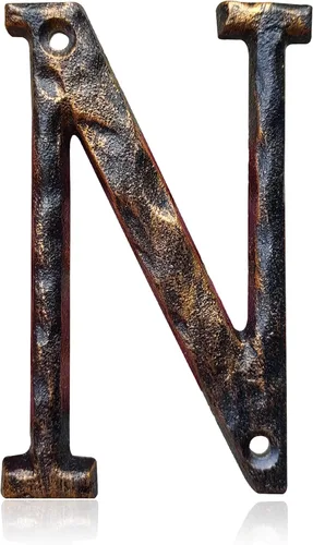 Vista 19 de Números y letras de casa de 5.5 pulgadas, número de dirección de casa de metal de hierro fundido altamente visible para buzón de oficina de calle