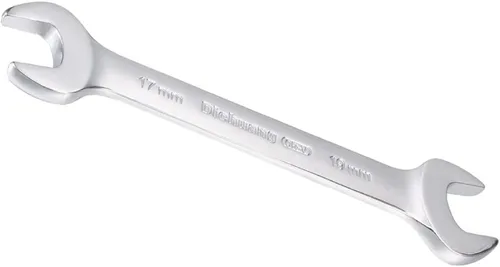Utoolmart Llave doble de extremo abierto, llave métrica de 7.283 in de longitud, llave de pie de gallo de 0.669 in x 0.748 in, CR-V, completamente