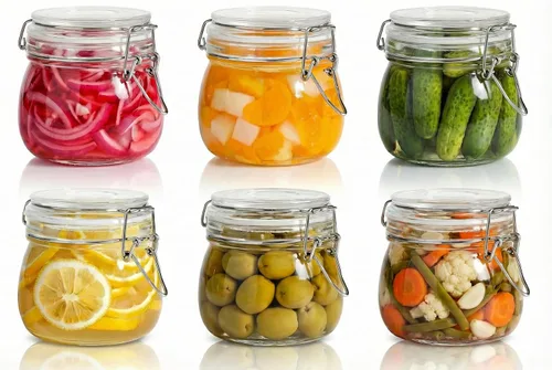 Vista 12 de HomArtist Frascos de vidrio de 32 oz de boca ancha con tapas herméticas, paquete de 4 frascos de vidrio para encurtir para conservas, fermentación