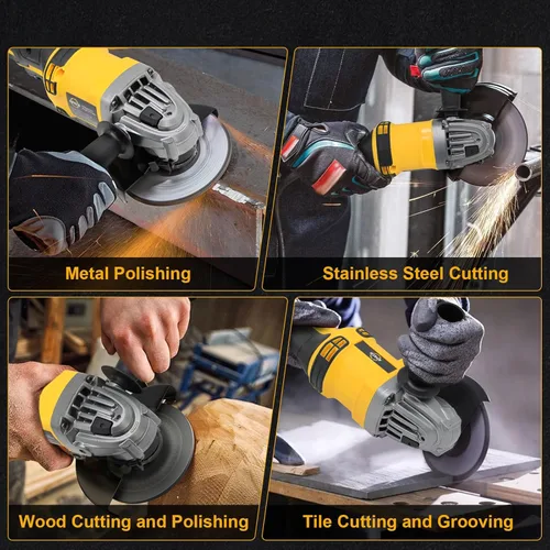 Vista 7 de Amoladora angular inalámbrica compatible con batería DEWALT de 20 V máximo, 4-1/2 pulgadas, motor sin escobillas de 11000 RPM para cortar, moler
