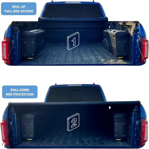 Vista 3 de Mamoru Cubierta Enrollable Suave de 8 Pies para Caja de Camioneta Compatible con Chevy Silverado GMC Sierra 1500 2500 HD 3500 HD 1999-2006 Cubierta