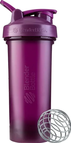 Vista 17 de BlenderBottle Classic V2 Botella mezcladora perfecta para batidos de proteínas y preentrenamiento, 45 onzas, color azul océano
