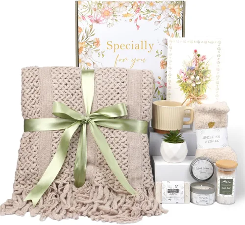 Regalos de Navidad para mujeres – Cestas de regalo para mujeres después de la cirugía, regalos para el cuidado del cáncer para amigos, paquete de
