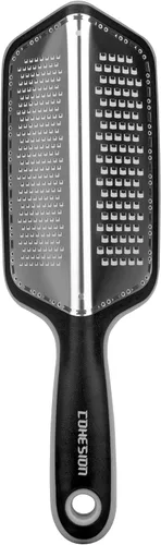 Vista 9 de Cohesion Zester Rallador de doble cara para cocina – Herramienta de cocina de limón para queso, cítricos, ajo, jengibre, nuez moscada, chocolate