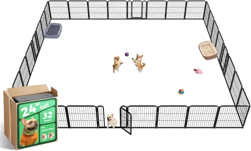 Vista 5 de FXW Homeplus Unleashed Corralito para Perros de Interior - Juego Sin Estrés y Seguro, Resistente de 24 Pulgadas 2 Paneles Corralito para Cachorros