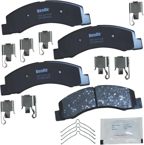 Vista 208 de Pastillas de Freno Delanteras Cerámicas Bendix Priority1 CFC430A para Modelos Selectos INFINITI G35, I30, Nissan 350Z, Altima, Juke, Maxima, Sentra