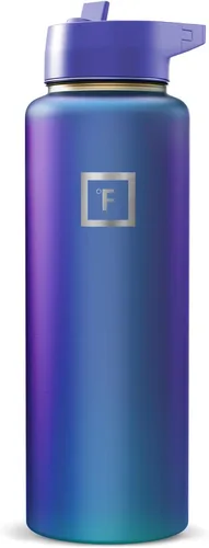 Vista 61 de IRON °FLASK Frasco de hidratación para acampar y senderismo con boquilla, botella de agua deportiva de acero inoxidable aislada de boca ancha, Aurora