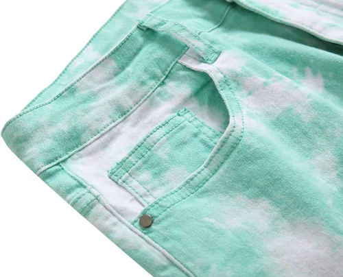 Vista 5 de DANT BULUN Pantalones deportivos de mezclilla ajustados elásticos para hombre