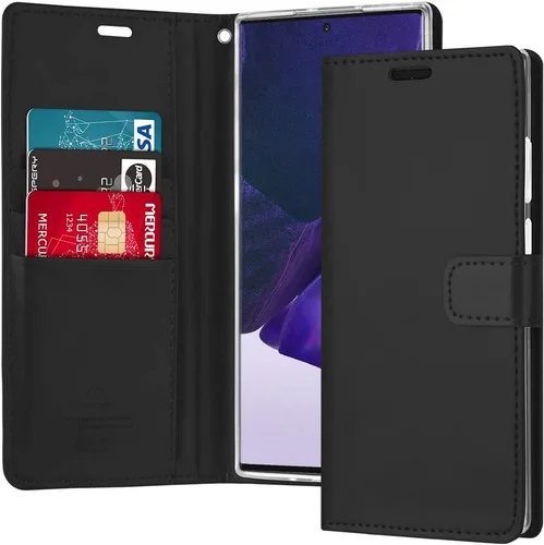 Vista 23 de GOOSPERY Bluemoon - Cartera compatible con iPhone 13 Pro Max, funda de piel sintética de alta calidad, soporte para tarjeta con tapa para teléfono