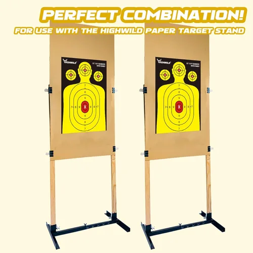 Vista 6 de Highwild Objetivo de papel de silueta de campo de tiro, 12 x 18 pulgadas, adecuado para pistolas, rifles, pistolas de aire, pistolas de aire