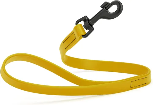 Vista 22 de Dogline Biothane - Correa impermeable para perro, correa de nailon con revestimiento fuerte, con herrajes negros, a prueba de olores, fácil
