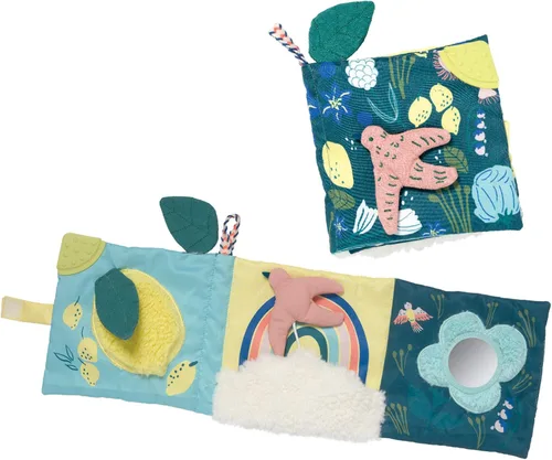 Vista 3 de Manhattan Toy Songbird Soft Activity Pat Mat para Bebés con Mordedor, Papel Crujiente y Espejo Seguro para Bebés