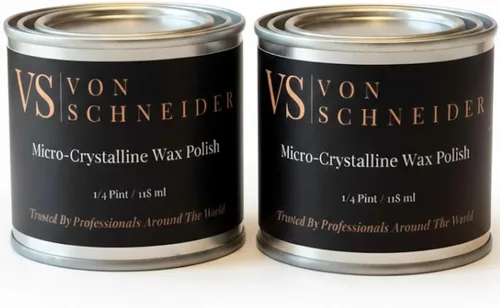 Vista 6 de Von Schneider Micro-cristalino pulidor de cera, 118ml – Cera protectora multisuperficie para madera, metal, piedra y cuero – Pule, preserva