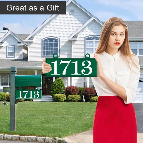 Vista 6 de Placa de dirección colgante – Placa de número de casa personalizada, letrero de dirección, números de casa para exteriores de casa, apartamento