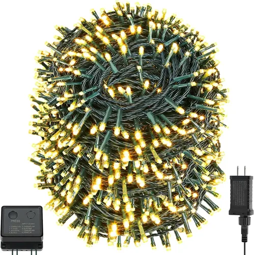 Vista 14 de Luces de cadena navideñas de 150 LED, la aplicación ajusta el brillo y la velocidad de cambio, con luces decorativas RGB ajustables por control