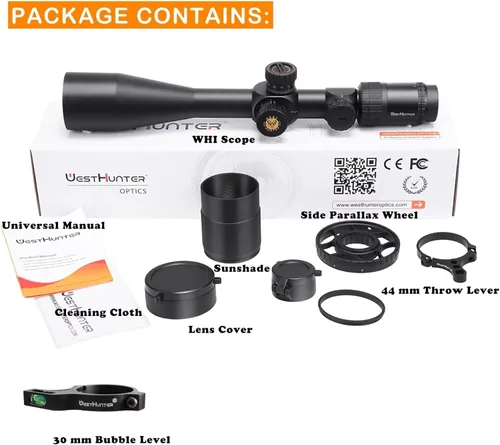Vista 4 de WestHunter Optics WHI Series Hunting Scope, 30 mm Tube First Focal Plane Red Green Illuminated Etched Glass Reticle Tactical 1/10 MIL Shooting Scopes