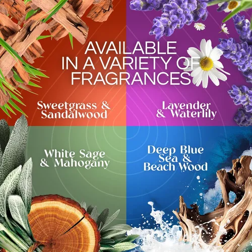 Vista 5 de Air Wick Vibrante calentador de aceite perfumado para enchufar + recargas, impregnado con aceites esenciales, ambientadores enchufables
