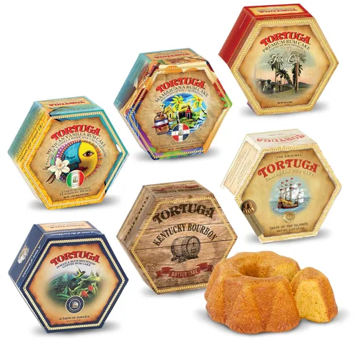 Vista 36 de TORTUGA Pastel de Ron con Vainilla Mexicana - 16 oz - El Obsequio Premium para Canastas de Regalo, Fiestas y Cumpleaños - Excelentes Pasteles