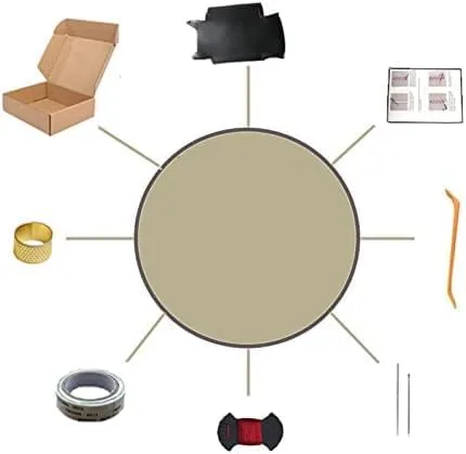 Vista 6 de Customized Original DIY Car Steering Wheel Cover Black Leather Braid for Steering Wheel,for Kia for Cerato (AU) 2018 Steering Wheel Cover