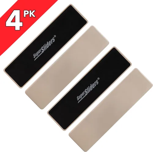 Vista 4 de Super Sliders Deslizadores rectangulares reutilizables de muebles de 2-1/2 x 9 pulgadas XL para alfombras, almohadillas protectoras antideslizantes