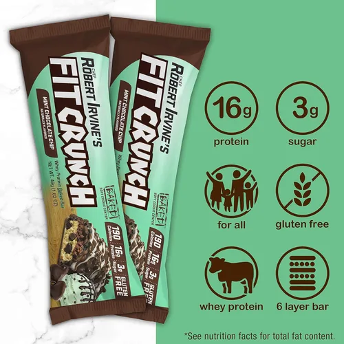 Vista 7 de FITCRUNCH - Barras de proteínas, paquete variado de tamaño aperitivo, sin gluten, paquete de 18