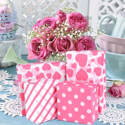 Vista 6 de PLULON 60 hojas de papel de seda rosa de San Valentín a granel, para bolsas de regalo, hojas de papel de seda para el hogar, cocina, manualidades