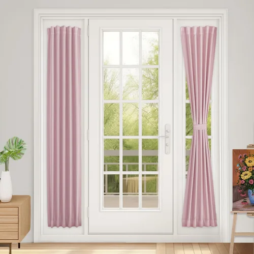 Vista 38 de Vatge - Cortinas laterales para ventana de puerta, cortinas para luz lateral de puerta frontal, 1 panel, 12 (ancho) x 72 (largo) pulgadas, aguamarina