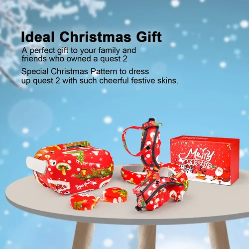 Vista 6 de Silicone Cover Skin Compatible with Meta Quest 2, YIZEIJOB Protective Accessories Bundle for Oculus Quest 2 - Come with gift box