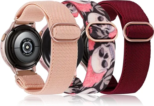 Vista 15 de TOYOUTHS Correa elástica de nylon de 20mm compatible con Samsung Galaxy Watch 7/6/5/4/FE/Active 2 de 40mm 44mm/Watch 6 Classic de 43/47mm/Watch 5