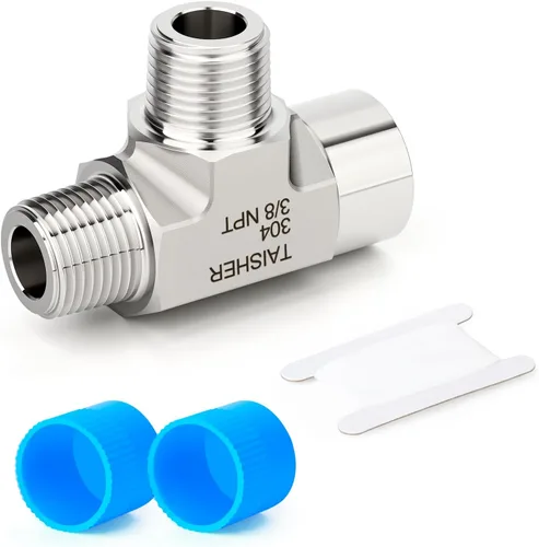 Vista 32 de TAISHER 1 piezas de forja de acero inoxidable 304 accesorios de tubería de 4 vías, accesorios de tubería hembra NPT de 1/2 "x 1/2" x 1/2