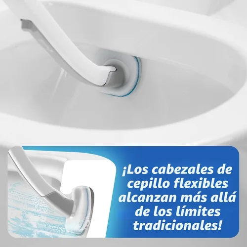 Vista 5 de oshang Escobilla de inodoro desechable, limpiador de inodoro, suministros de limpieza de inodoro, escobilla de inodoro con soporte, 14 recambios