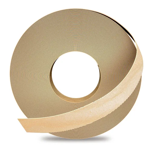 Vista 13 de GSCIT Club - Bandas de borde de chapa de roble, rollo de 1 pulgada x 25 pies, prepegadas, flexibles, bandas de cinta de madera real para reparación