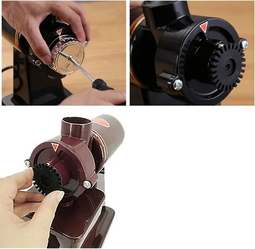 Vista 9 de Molinillo de café eléctrico de 180 W, molinillo de café expreso automático, molinillo de café automático, molinillo de café ajustable de 8